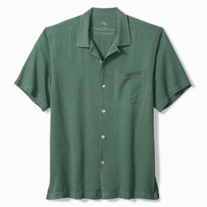 Harbor Luxe Silk Camp Shirt - Color: Dark Spa